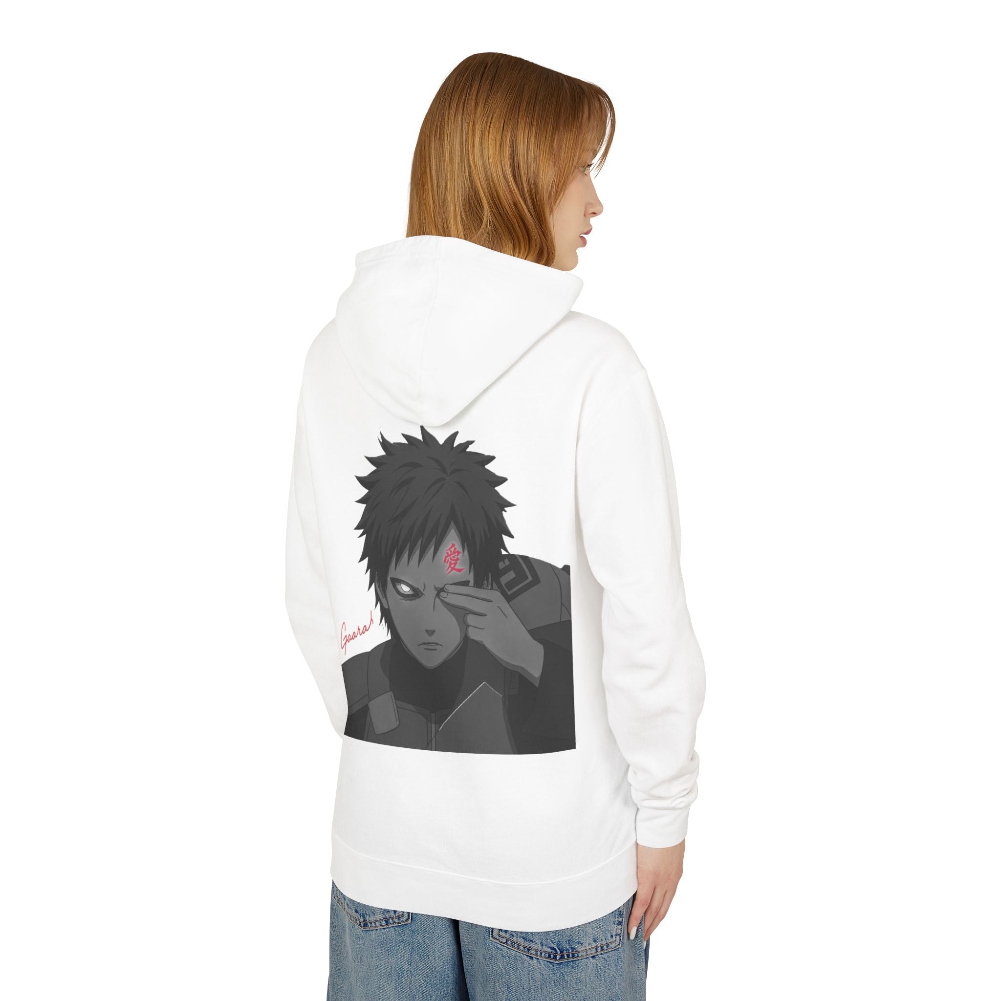 Kanji Love Hoodie — Anime Gaara Graphic Pullover