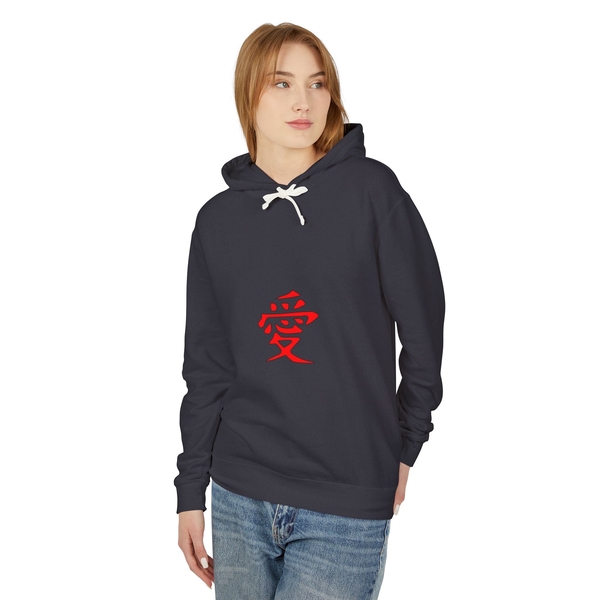 Kanji Love Hoodie — Anime Gaara Graphic Pullover