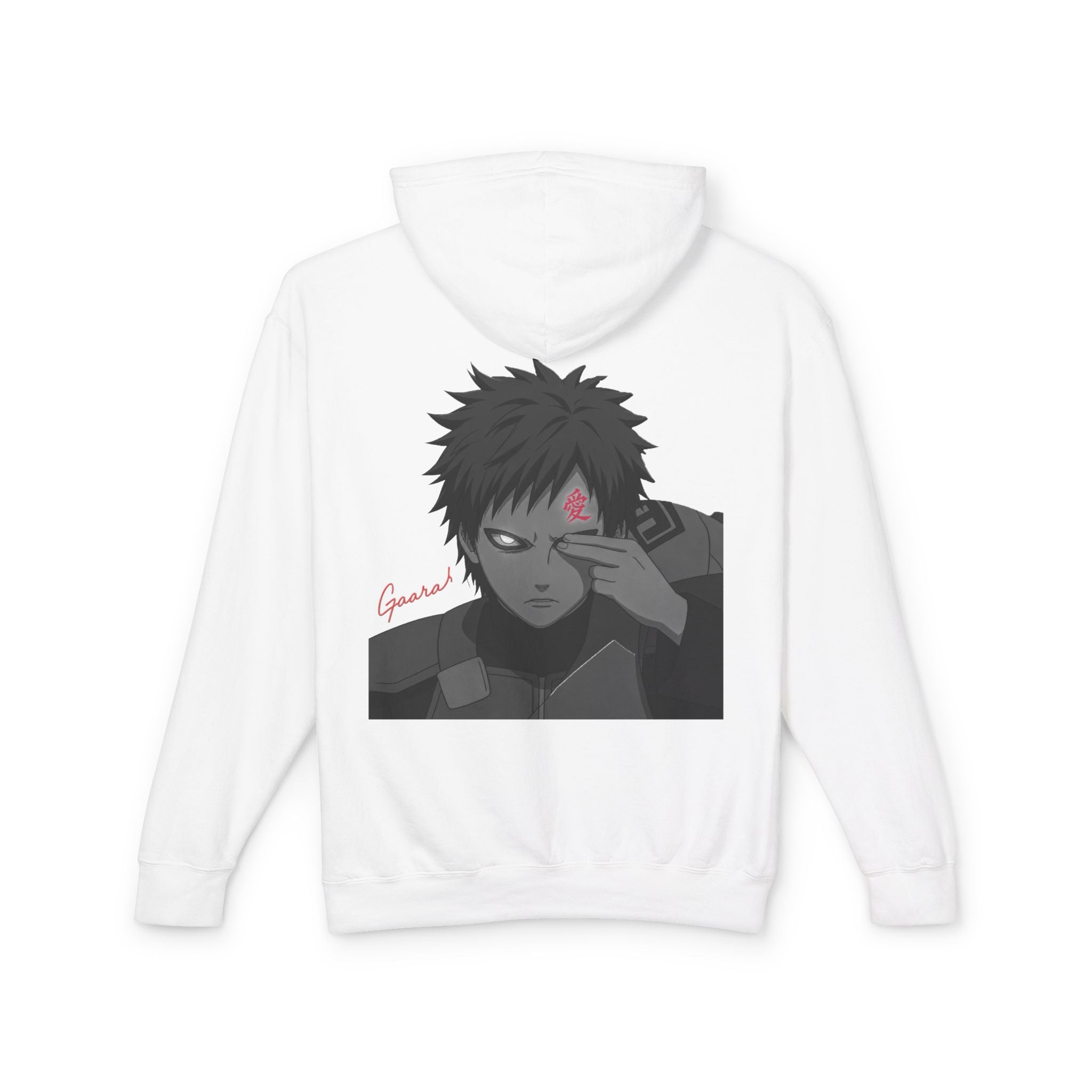 Kanji Love Hoodie — Anime Gaara Graphic Pullover