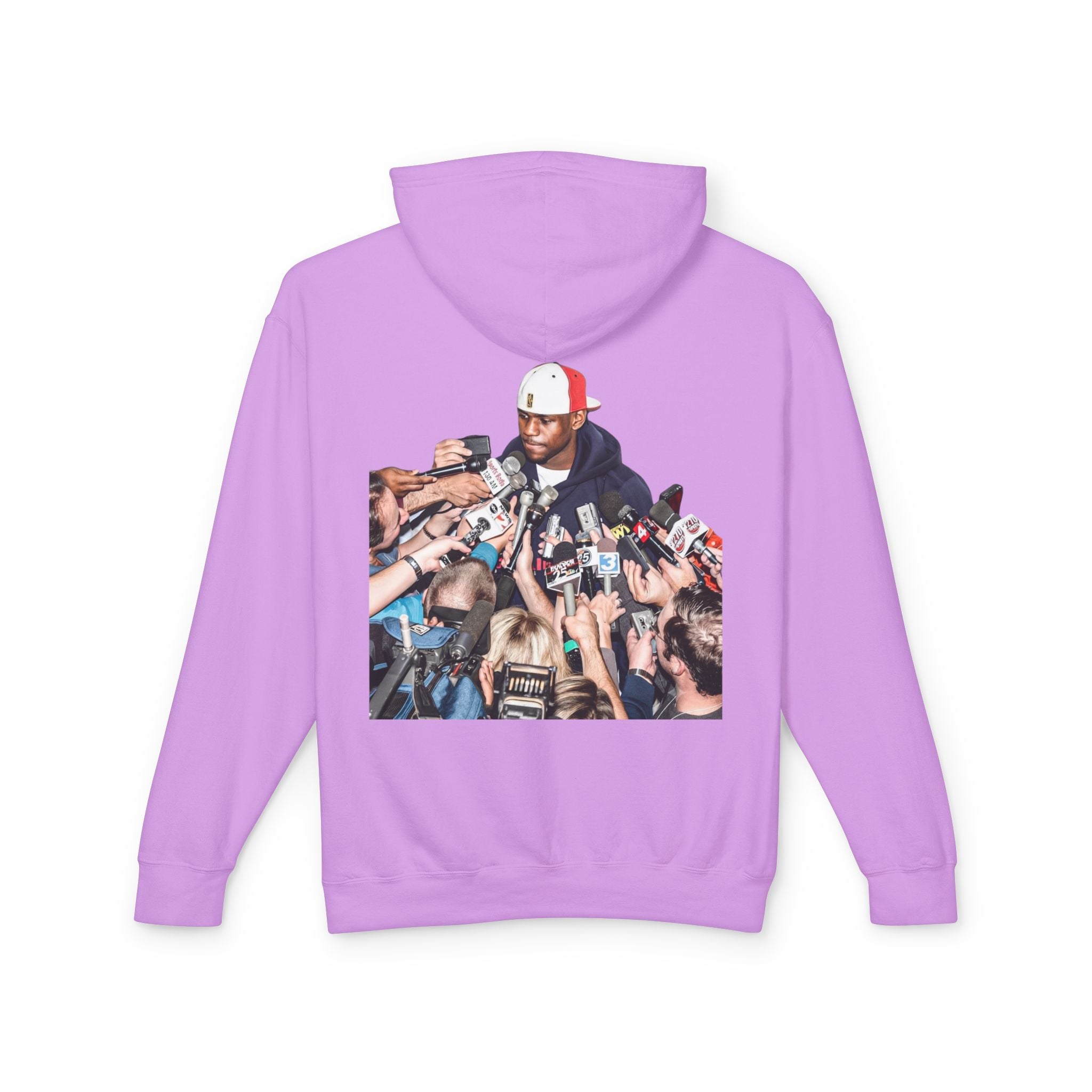 Hoodie — Iconic Press Photo Pullover (Back Photo, Minimal Front Logo)