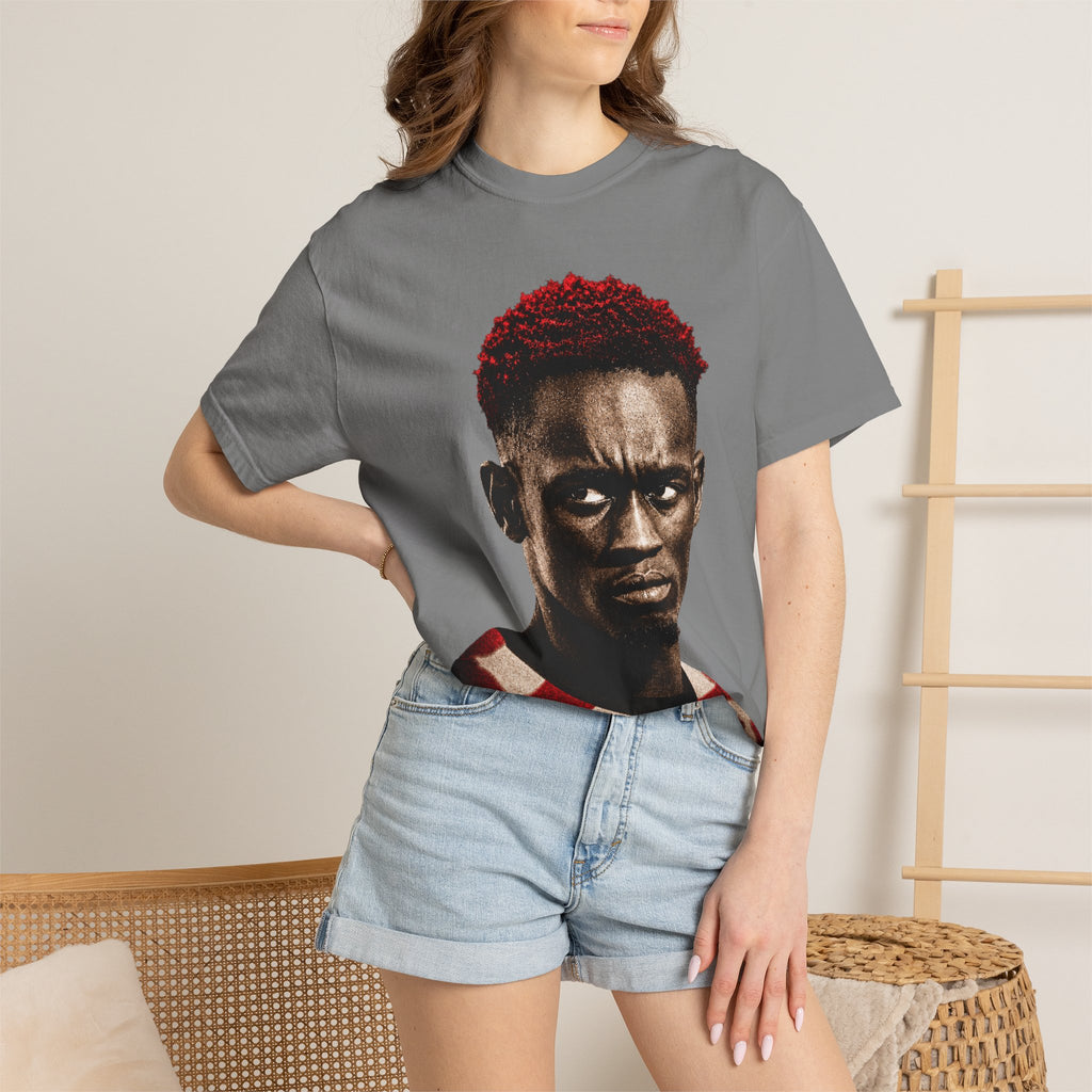 T‑Shirt — Portrait Front with American Flag USA Back