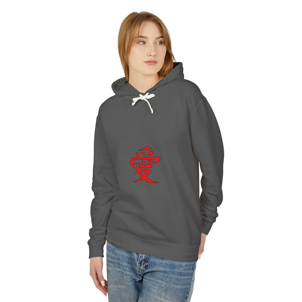 Kanji Love Hoodie — Anime Gaara Graphic Pullover