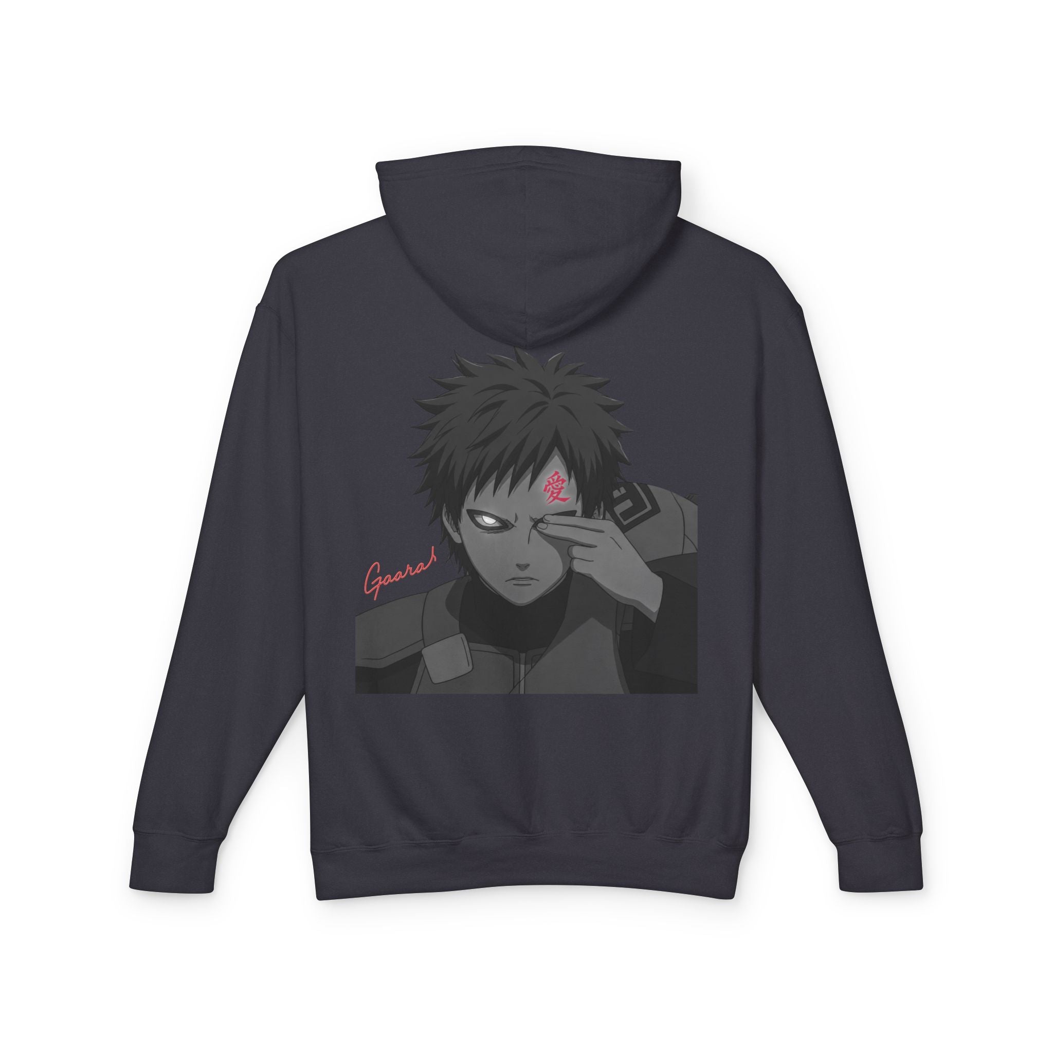 Kanji Love Hoodie — Anime Gaara Graphic Pullover