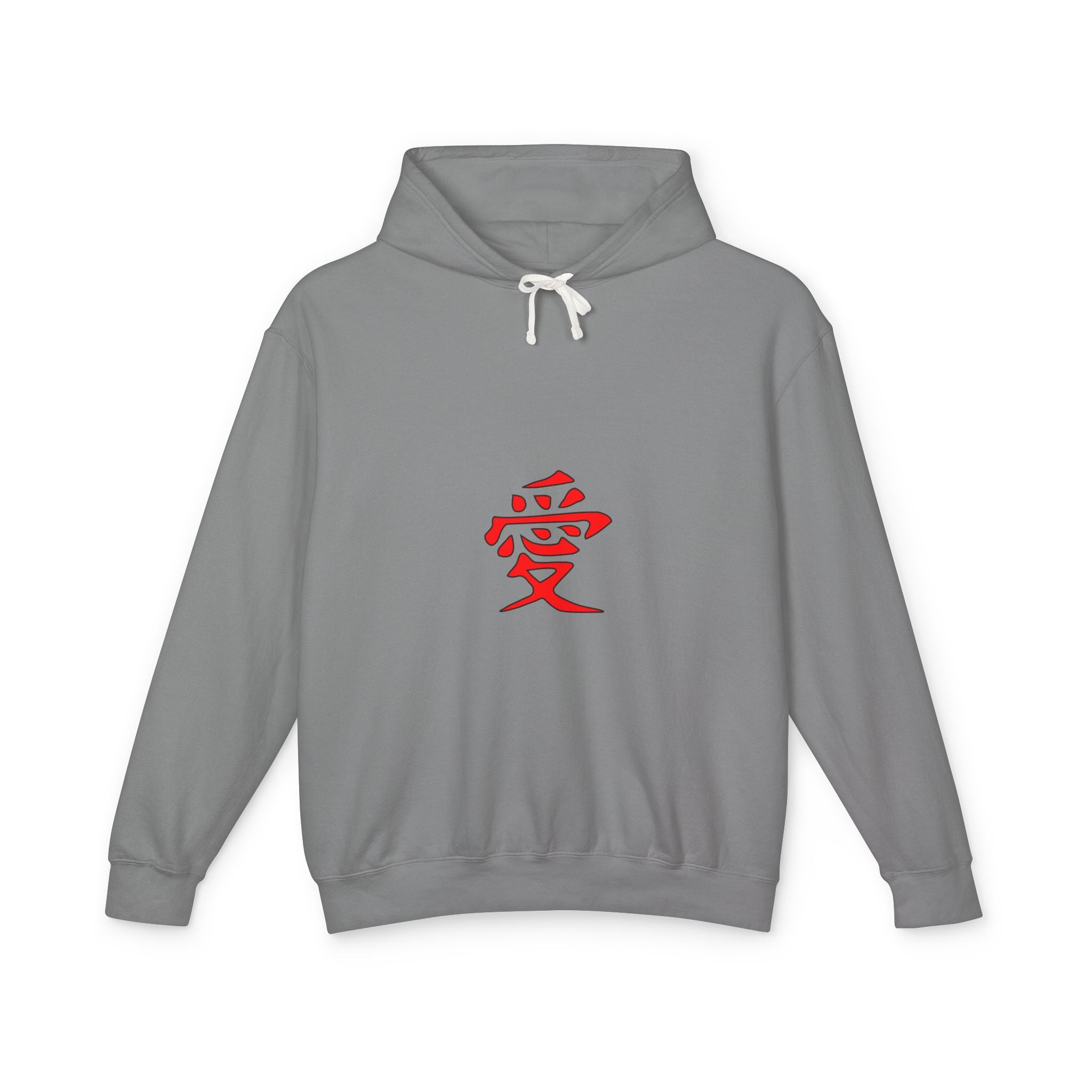 Kanji Love Hoodie — Anime Gaara Graphic Pullover