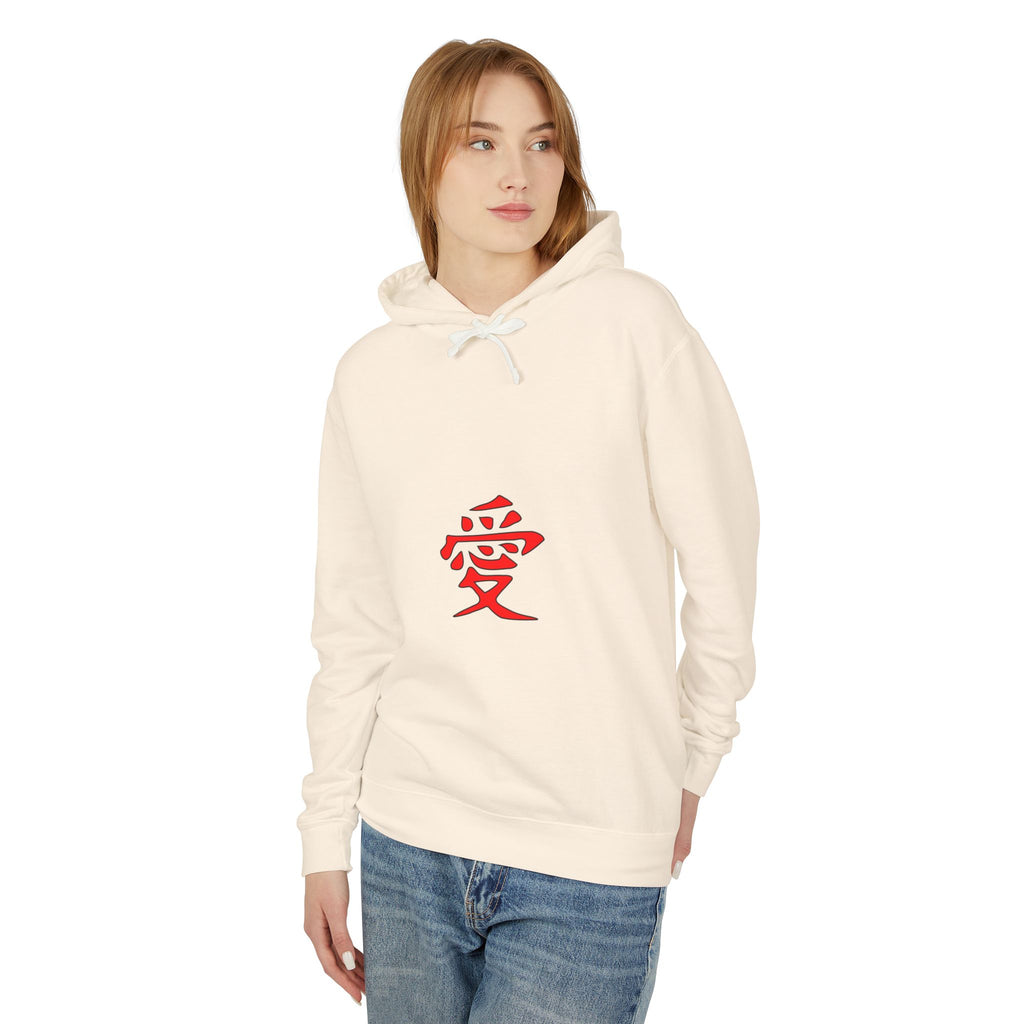 Kanji Love Hoodie — Anime Gaara Graphic Pullover