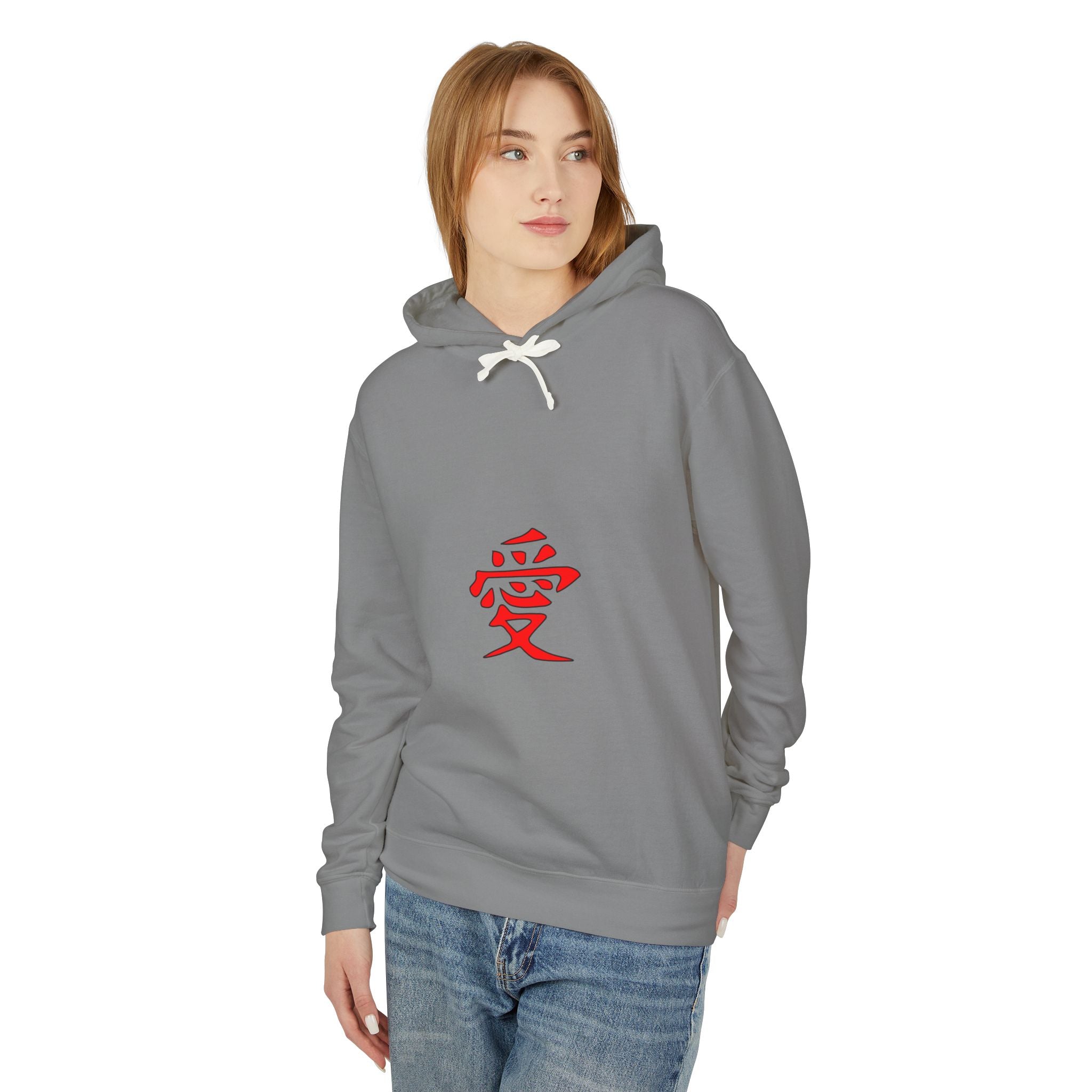 Kanji Love Hoodie — Anime Gaara Graphic Pullover