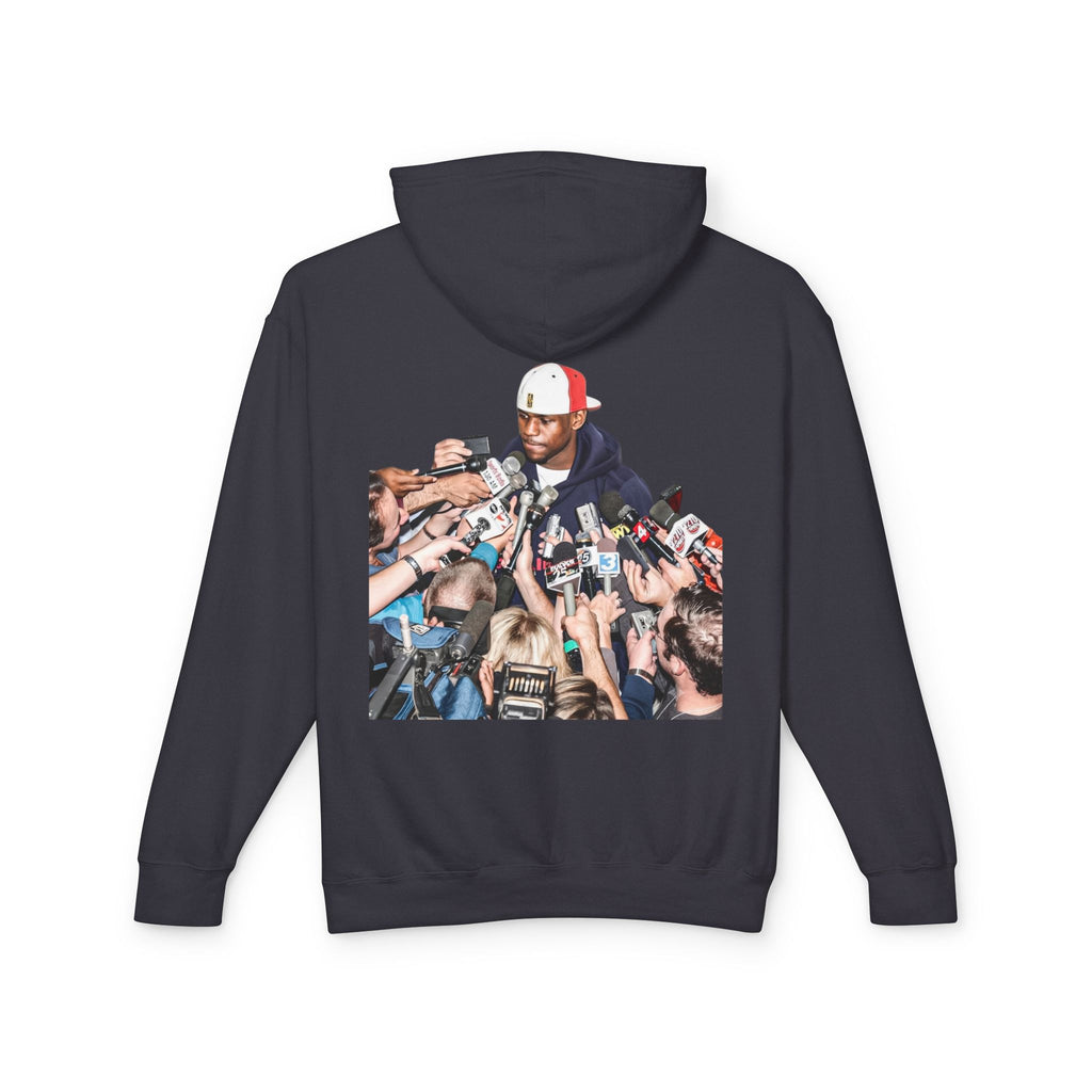 Hoodie — Iconic Press Photo Pullover (Back Photo, Minimal Front Logo)